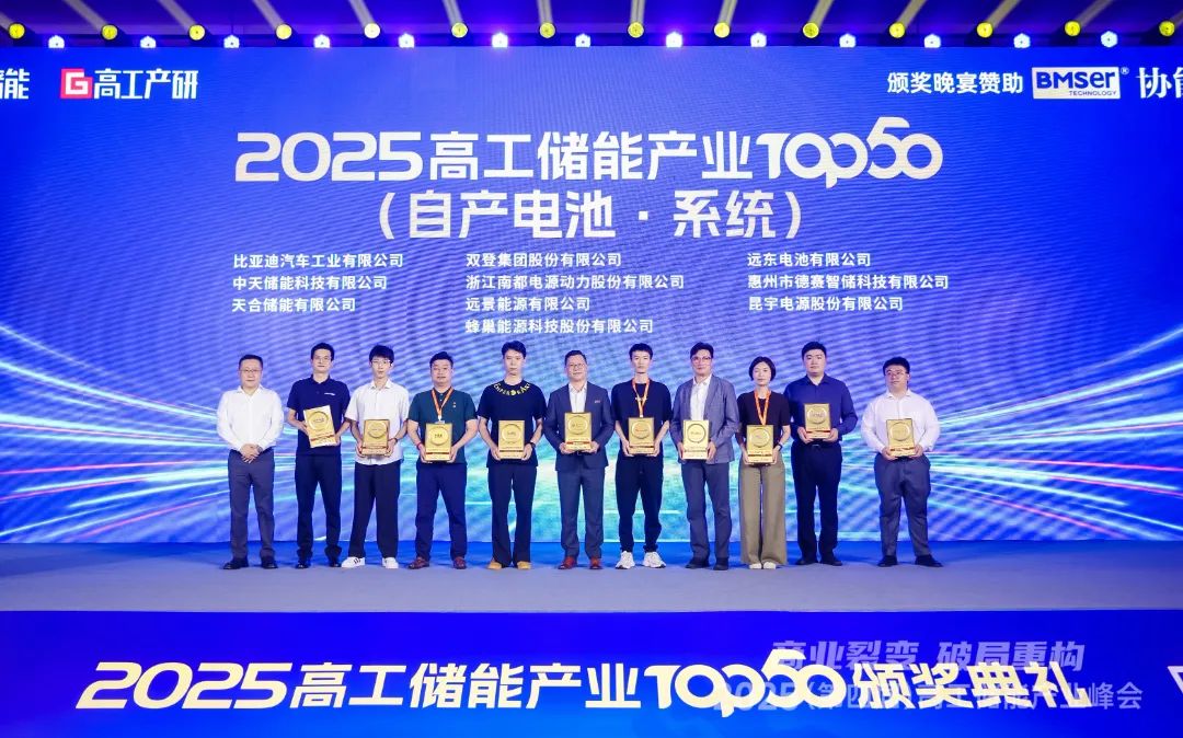 再獲殊榮!德賽電池榮登2025高工儲能產業(yè)“儲能電池·系統(tǒng)榜單TOP10”